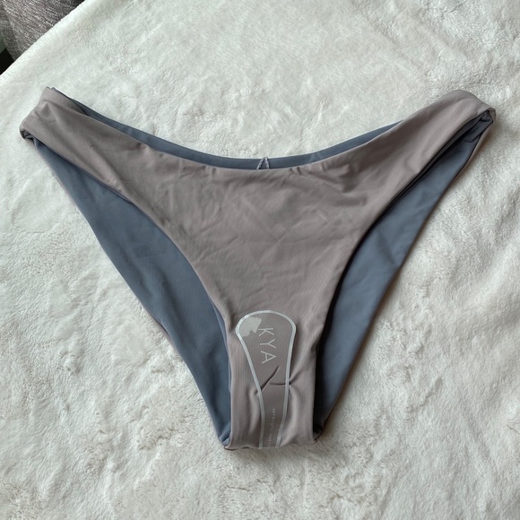 New! Free People x Kya Stella reversible bikini bottom gray 19062 - Picture 4 of 9